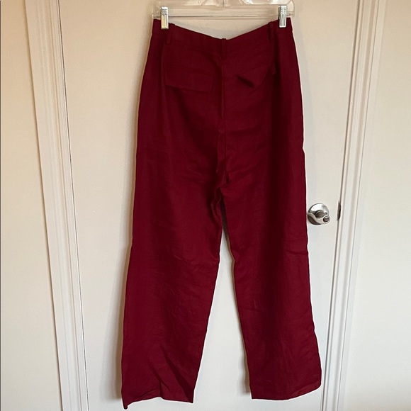 J.Crew Red Linen Women's Pants - Picture 5 of 5